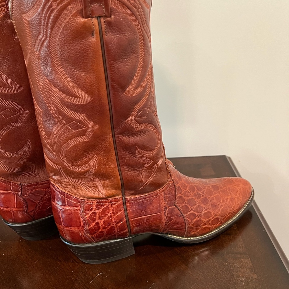 Nocona Brown Leather Cowboy Boots